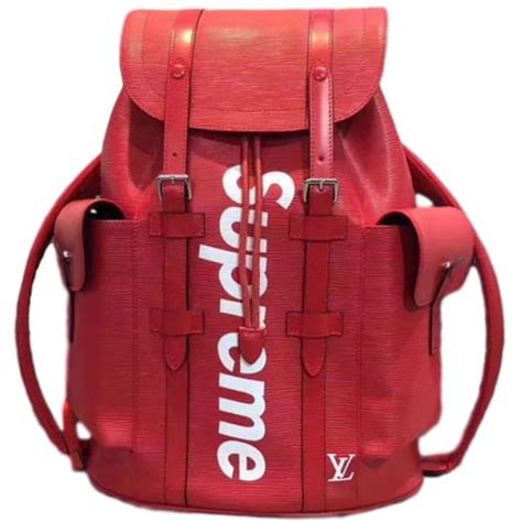 louis vuitton red backpack